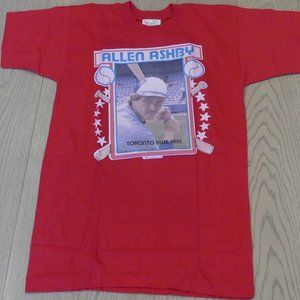 Vintage 1970's Rare Toronto Blue Jays Allen Ashby Quaker Oats Greenleaf T-Shirt